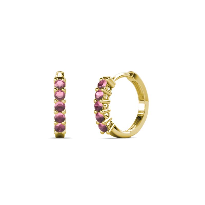Aricia Petite 0.37 ctw Rhodolite Garnet Women Hoop Earrings 