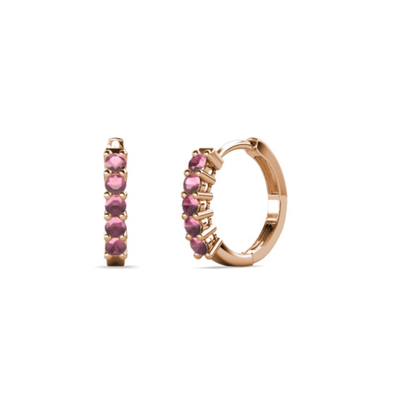 Aricia Petite 0.37 ctw Rhodolite Garnet Women Hoop Earrings 