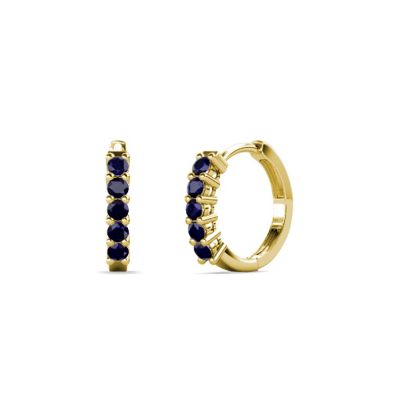 Aricia Petite 0.30 ctw Blue Sapphire Women Hoop Earrings 
