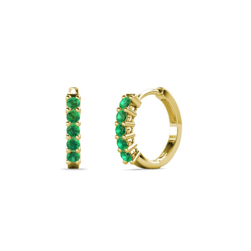 Aricia Petite 0.25 ctw Emerald Women Hoop Earrings 