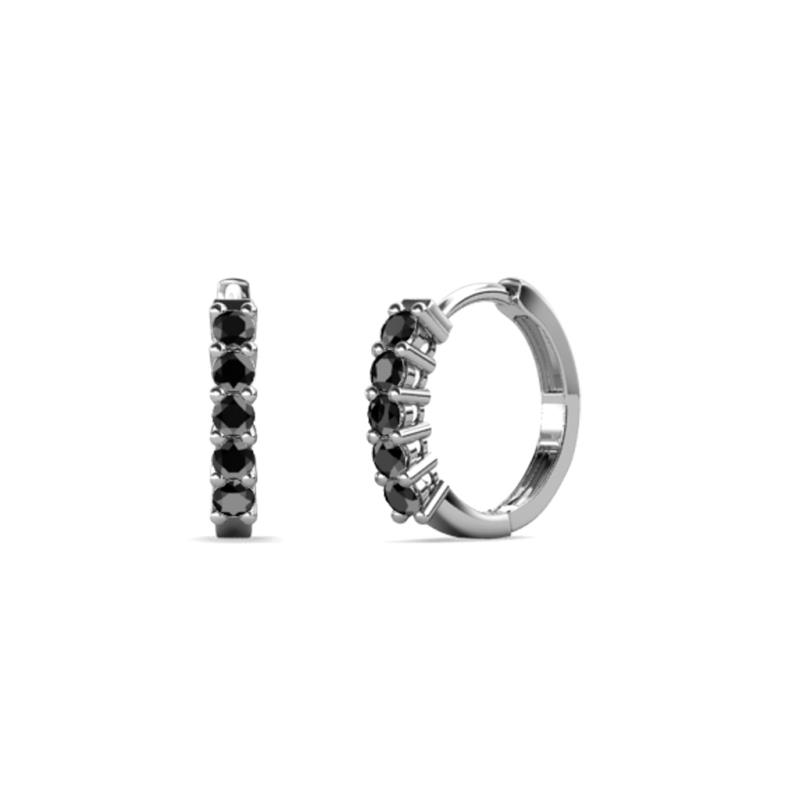 Aricia Petite 0.32 ctw Black Diamond Women Hoop Earrings 