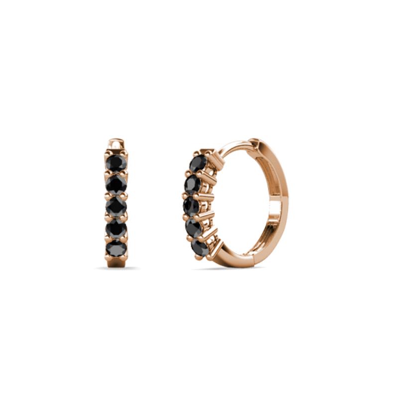 Aricia Petite 0.32 ctw Black Diamond Women Hoop Earrings 