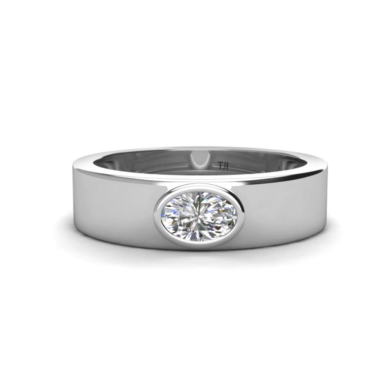 Jason (6 x 4 mm) Oval Shape Moissanite Wedding Ring 