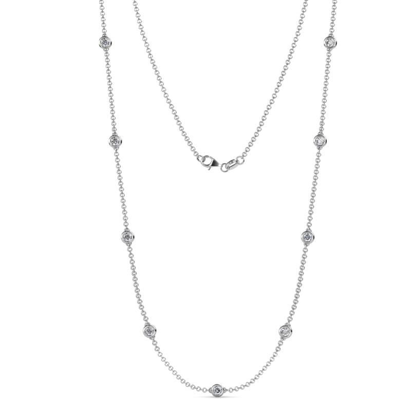 Adia (9 Stn/4mm) Diamond on Cable Necklace 