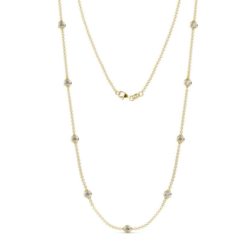 Adia (9 Stn/4mm) Diamond on Cable Necklace 