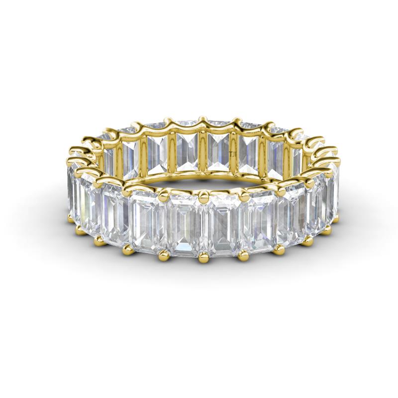 Victoria 5x3 mm Emerald Cut White Sapphire Eternity Band 
