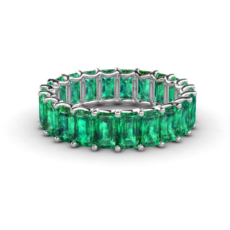 Victoria 5x3 mm Emerald Cut Emerald Eternity Band 