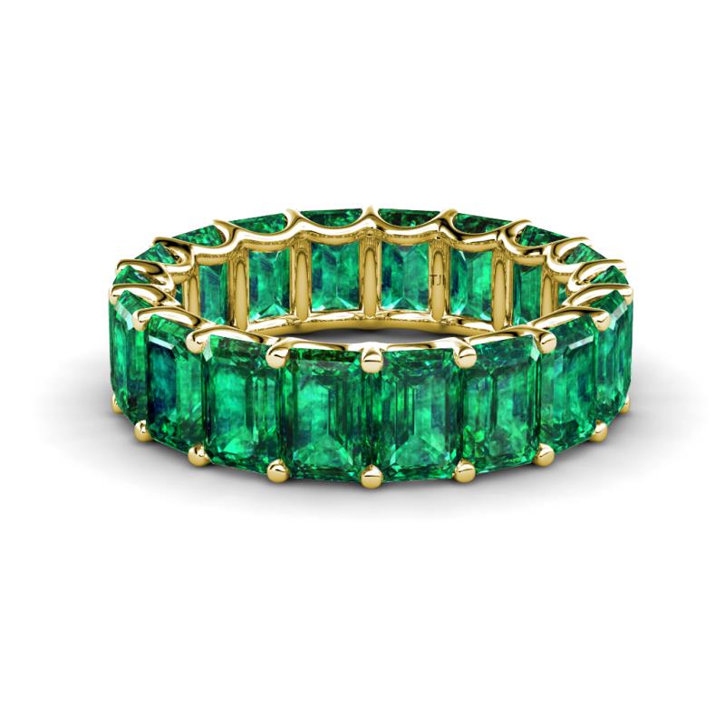 Victoria 6x4 mm Emerald Cut Emerald Eternity Band 