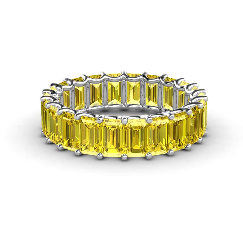 Victoria 7.77 ctw Emerald Cut Created Yellow Sapphire (5 x 3 mm) Women Eternity Band 