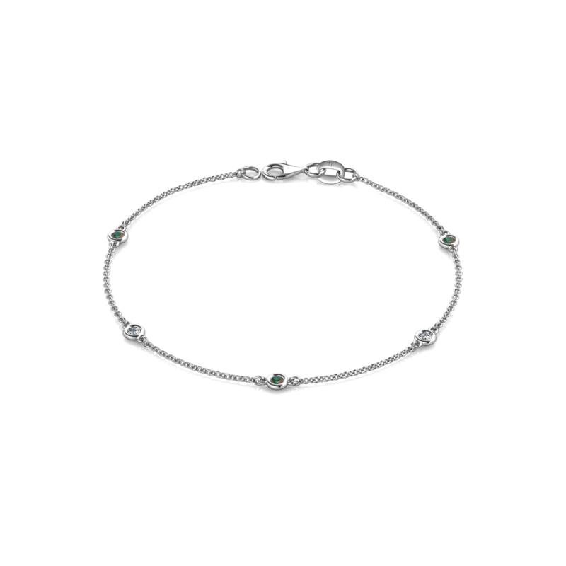Aizza 0.32 ctw Created Alexandrite and Diamond (2.50 mm) Station Bracelet 