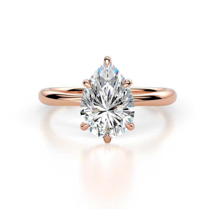 Solina 2.18 ctw IGI Certified Pear Shape Lab Grown Diamond accented Lab Grown Diamond Hidden Halo Women Engagement Ring 