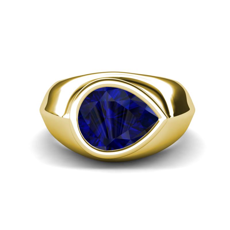 Dianne 3.15 ct Pear Shape Blue Sapphire Women Solitaire Engagement Ring 