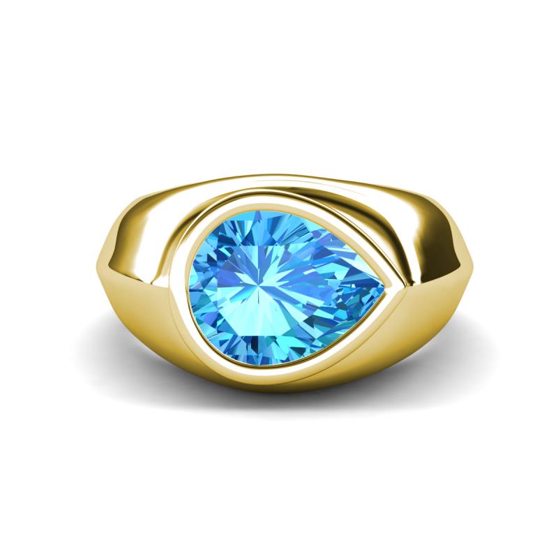 Dianne 2.35 ct Pear Shape Blue Topaz Women Solitaire Engagement Ring 