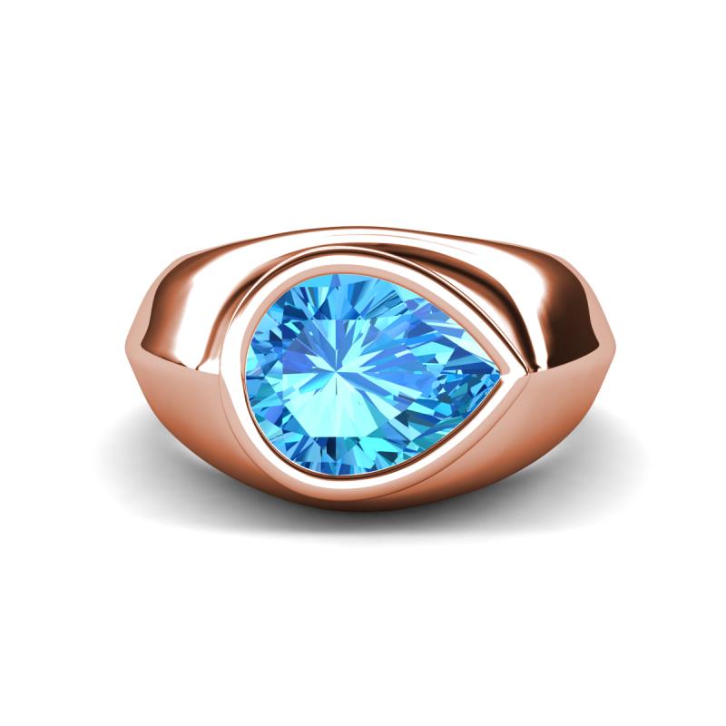 Dianne 2.35 ct Pear Shape Blue Topaz Women Solitaire Engagement Ring 