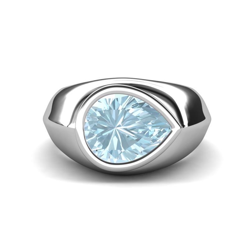 Dianne 1.95 ct Pear Shape Aquamarine Women Solitaire Engagement Ring 
