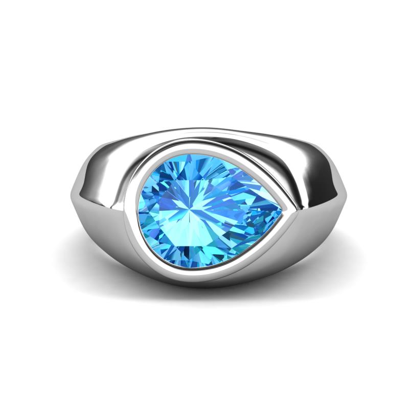 Dianne 2.35 ct Pear Shape Blue Topaz Women Solitaire Engagement Ring 