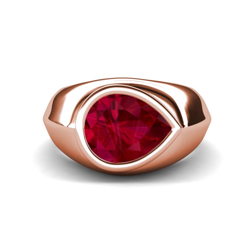 Dianne 2.30 ct Pear Shape Created Ruby Women Solitaire Engagement Ring 