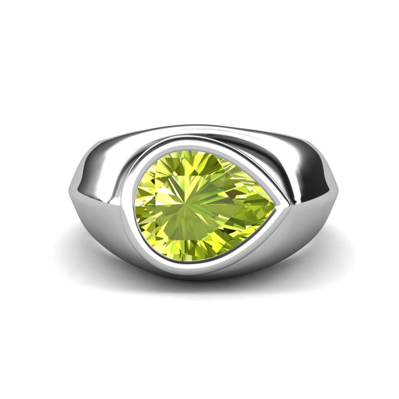 Dianne 2.20 ct Pear Shape Peridot Women Solitaire Engagement Ring 