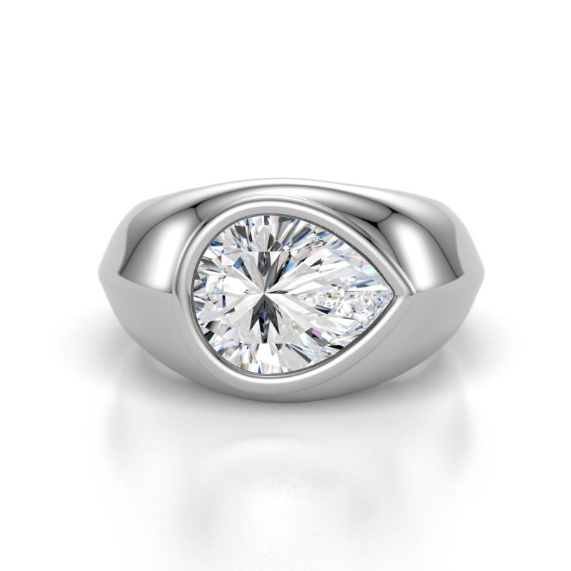 Dianne 2.10 ct IGI Certified Pear Shape Lab Grown Diamond Women Solitaire Engagement Ring 