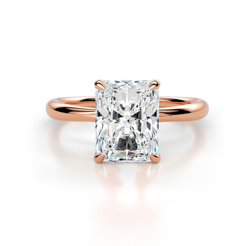 Solina 3.14 ctw GIA Certified Radiant Shape Natural Diamond accented Lab Grown Diamond Hidden Halo Women Engagement Ring 