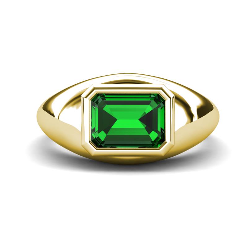 Dianne 2.00 ct Emerald Shape Created Emerald Women Solitaire Engagement Ring 