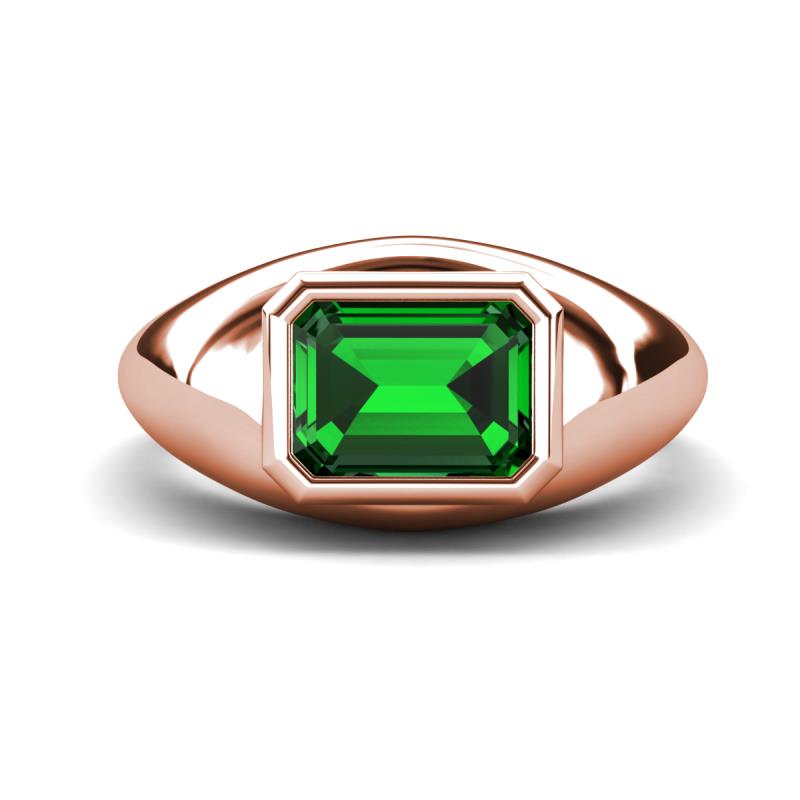 Dianne 2.00 ct Emerald Shape Created Emerald Women Solitaire Engagement Ring 