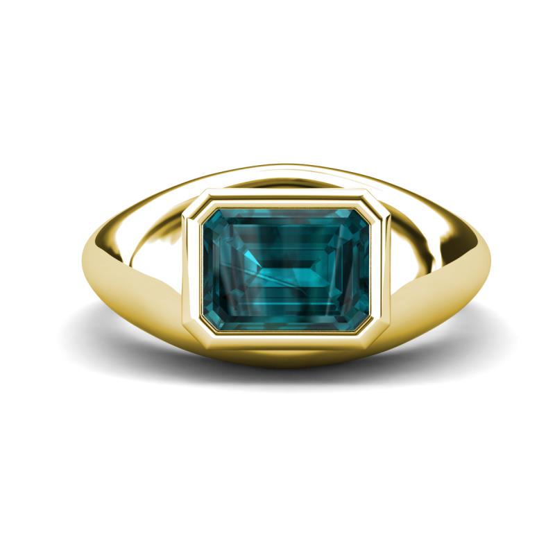 Dianne 3.00 ct Emerald Shape London Blue Topaz Women Solitaire Engagement Ring 