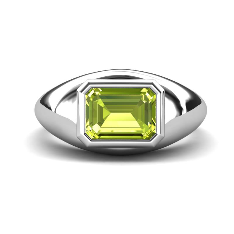 Dianne 2.45 ct Emerald Shape Peridot Women Solitaire Engagement Ring 