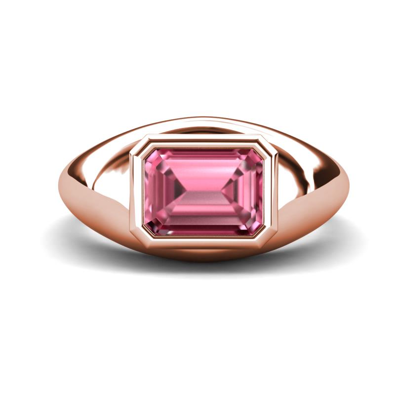 Dianne 2.85 ct Emerald Shape Pink Tourmaline Women Solitaire Engagement Ring 