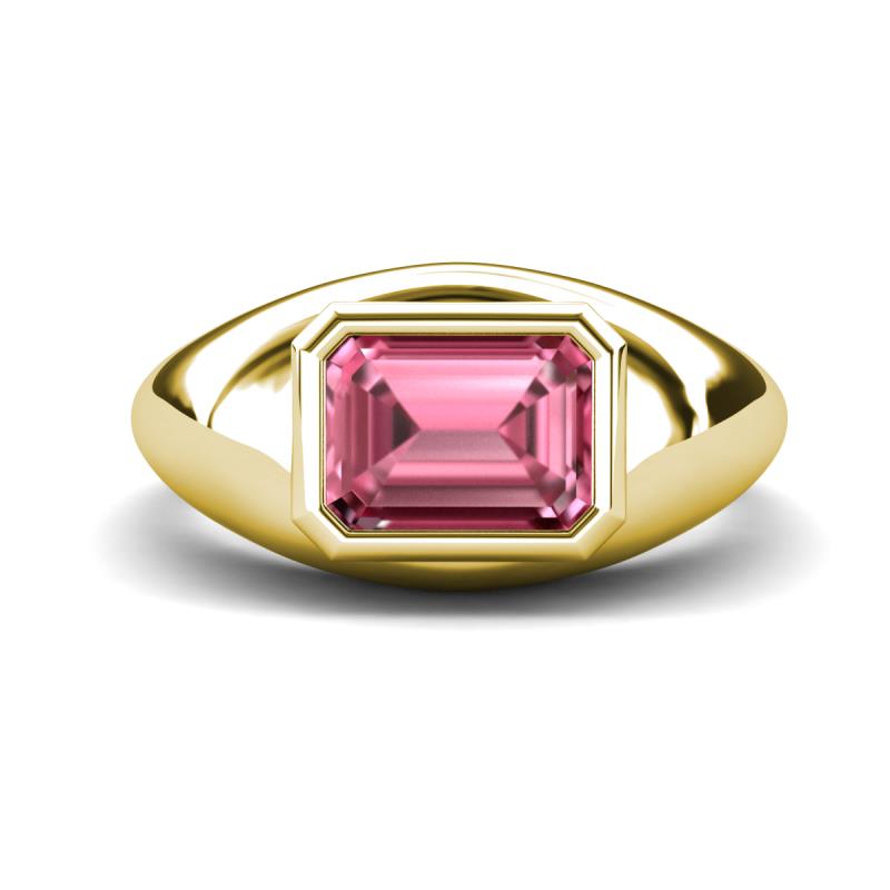Dianne 2.85 ct Emerald Shape Pink Tourmaline Women Solitaire Engagement Ring 