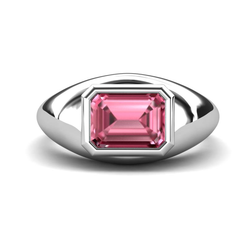 Dianne 2.85 ct Emerald Shape Pink Tourmaline Women Solitaire Engagement Ring 
