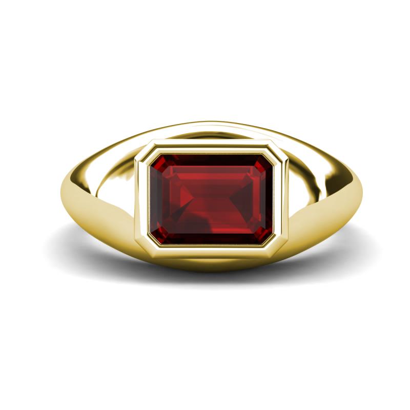 Dianne 3.00 ct Emerald Shape Red Garnet Women Solitaire Engagement Ring 