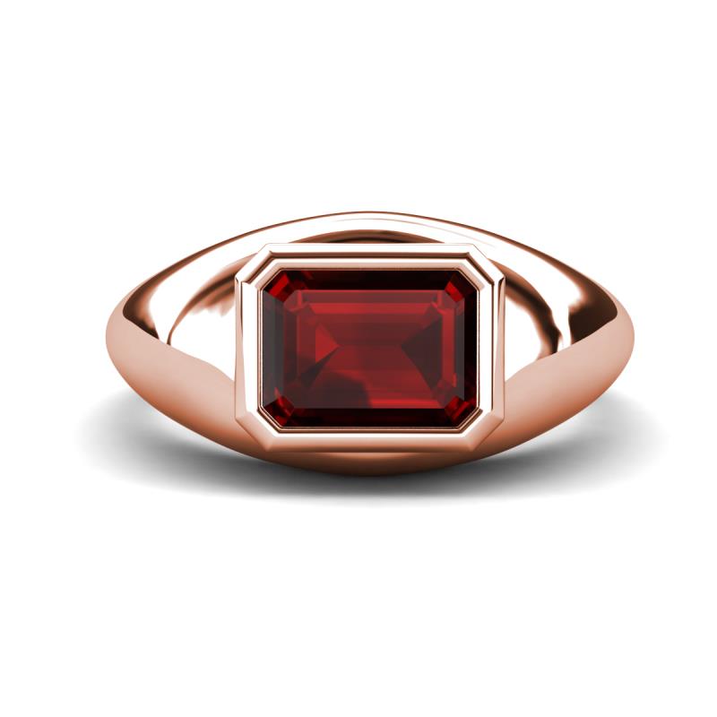 Dianne 3.00 ct Emerald Shape Red Garnet Women Solitaire Engagement Ring 