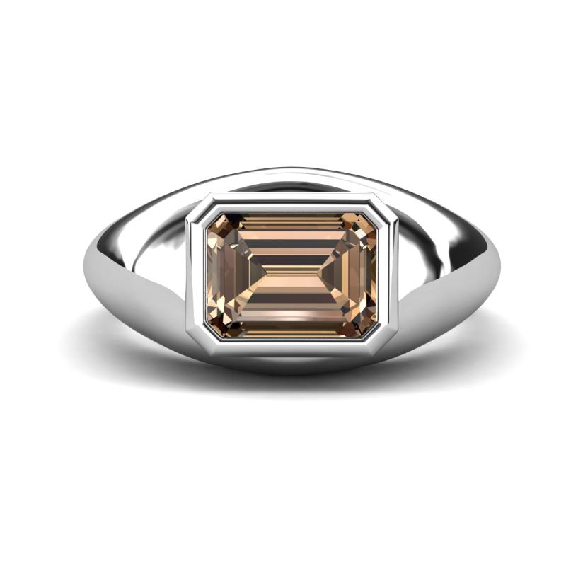 Dianne 2.00 ct Emerald Shape Smoky Quartz Women Solitaire Engagement Ring 