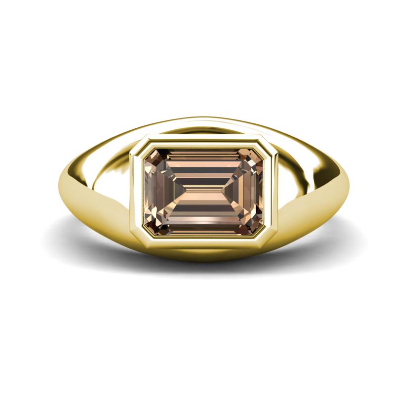 Dianne 2.00 ct Emerald Shape Smoky Quartz Women Solitaire Engagement Ring 
