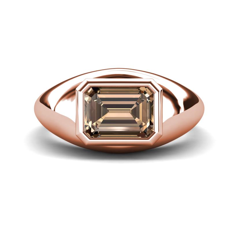 Dianne 2.00 ct Emerald Shape Smoky Quartz Women Solitaire Engagement Ring 