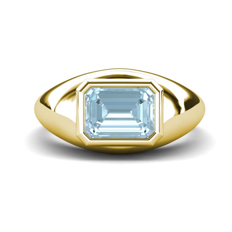 Dianne 2.00 ct Emerald Shape Aquamarine Women Solitaire Engagement Ring 
