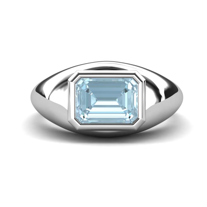 Dianne 2.00 ct Emerald Shape Aquamarine Women Solitaire Engagement Ring 