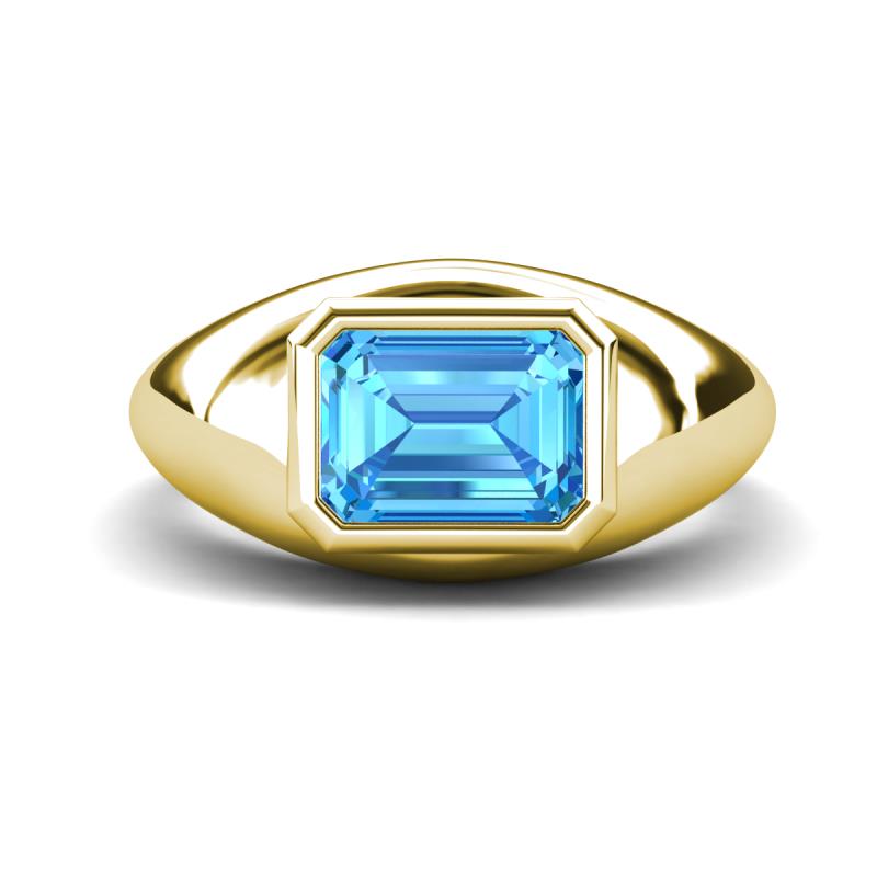 Dianne 2.00 ct Emerald Shape Blue Topaz Women Solitaire Engagement Ring 