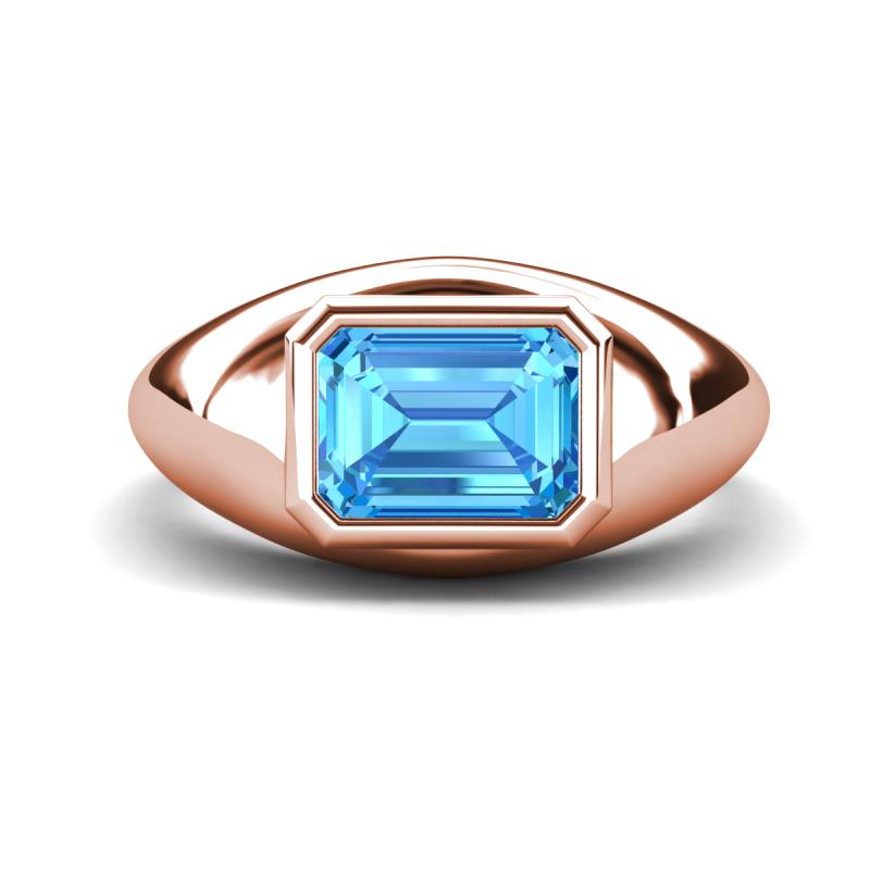 Dianne 2.00 ct Emerald Shape Blue Topaz Women Solitaire Engagement Ring 