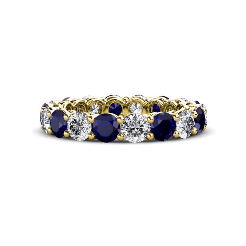 Tiffany 3.69 ctw Blue Sapphire and Diamond (3.80 mm) Eternity Band 