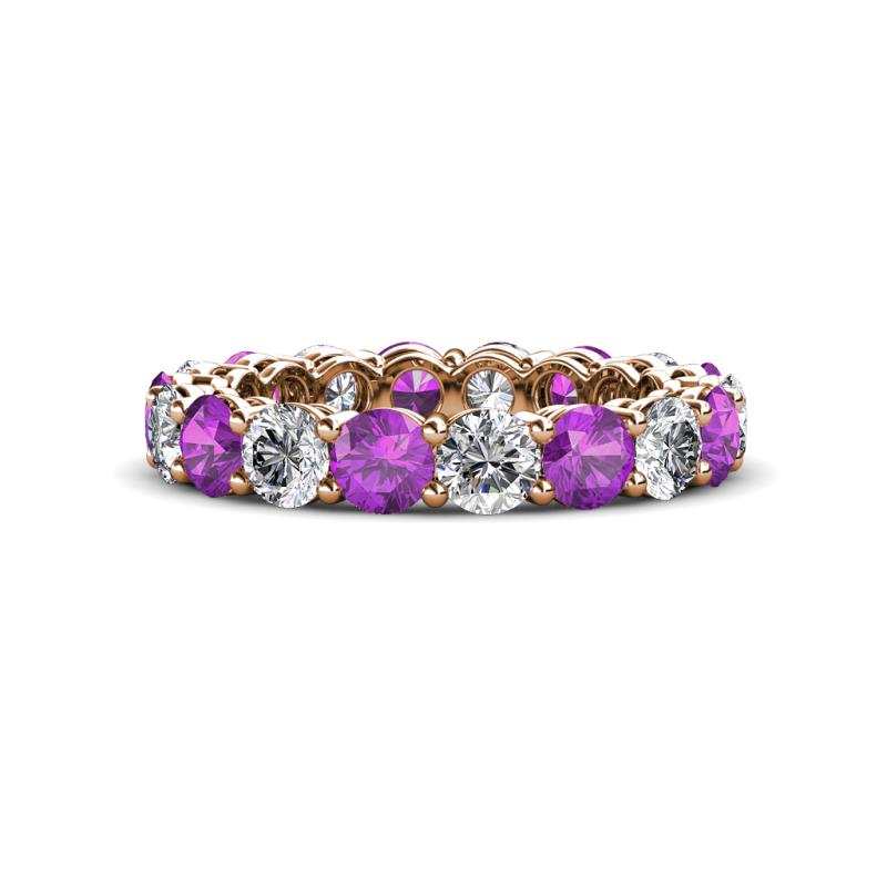 Tiffany 3.60 ctw Amethyst and Lab Grown Diamond (3.80 mm) Eternity Band 
