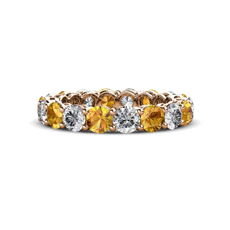 Tiffany 3.60 ctw Citrine and Lab Grown Diamond (3.80 mm) Eternity Band 