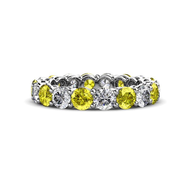 Tiffany 3.78 ctw Yellow Diamond and Lab Grown Diamond (3.80 mm) Eternity Band 