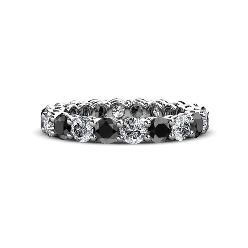 Tiffany 3.10 ctw Black Diamond and Diamond (3.40 mm) Eternity Band 