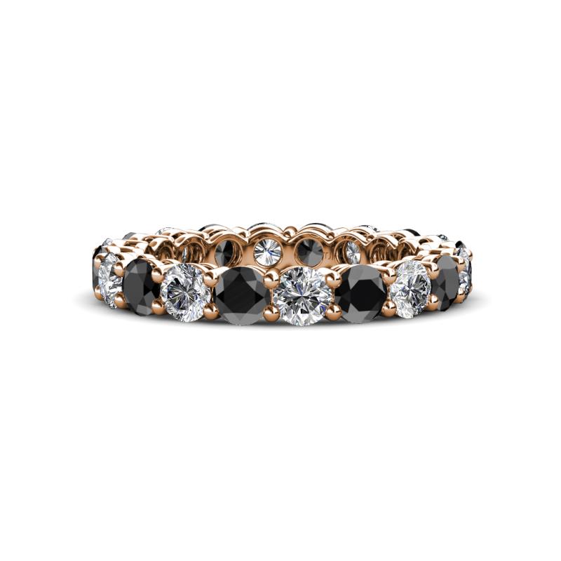 Tiffany 3.10 ctw Black Diamond and Diamond (3.40 mm) Eternity Band 