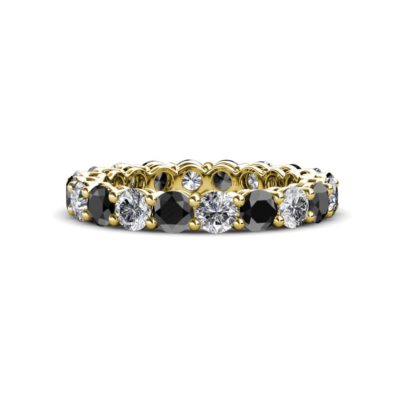 Tiffany 3.10 ctw Black Diamond and Lab Grown Diamond (3.40 mm) Eternity Band 