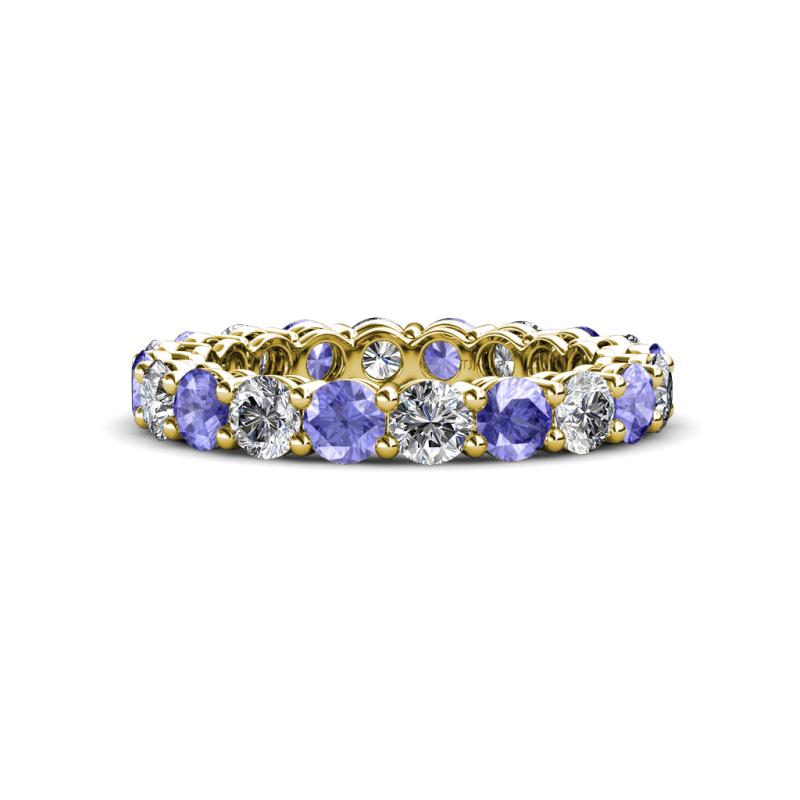 Tiffany 3.00 ctw Tanzanite and Lab Grown Diamond (3.40 mm) Eternity Band 