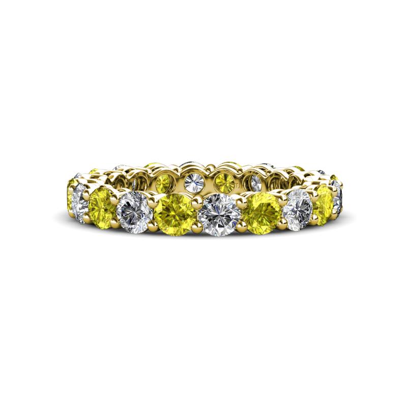 Tiffany 3.00 ctw Yellow Diamond and Lab Grown Diamond (3.40 mm) Eternity Band 