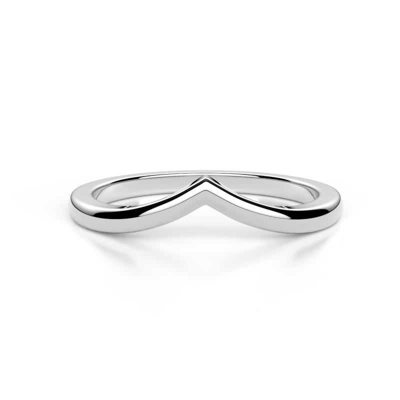 Nera High Polish Slim Stackable Plain Curved Wedding Band (1.80 mm) 